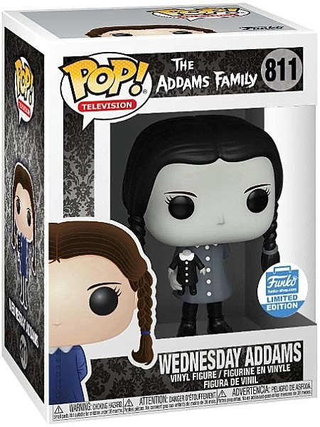 Funko POP #811 Television The Addams Family Wednesday Addams Black and White Exclusive Figure